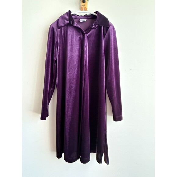 Rabbit Rabbit Rabbit Dresses & Skirts - Purple velvet shirt dress - 4P